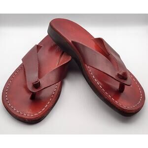 Vintage 100% Leather Strap Sandals Unisex EU 40 US Mens 8